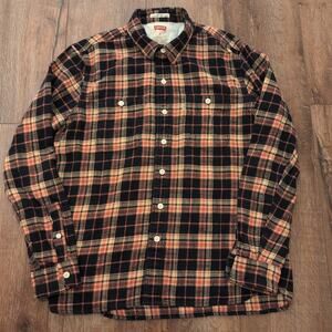 Levi's‎ Men's Medium Button Up Shirt Plaid Flannel Shirt Coupe Standard Fall